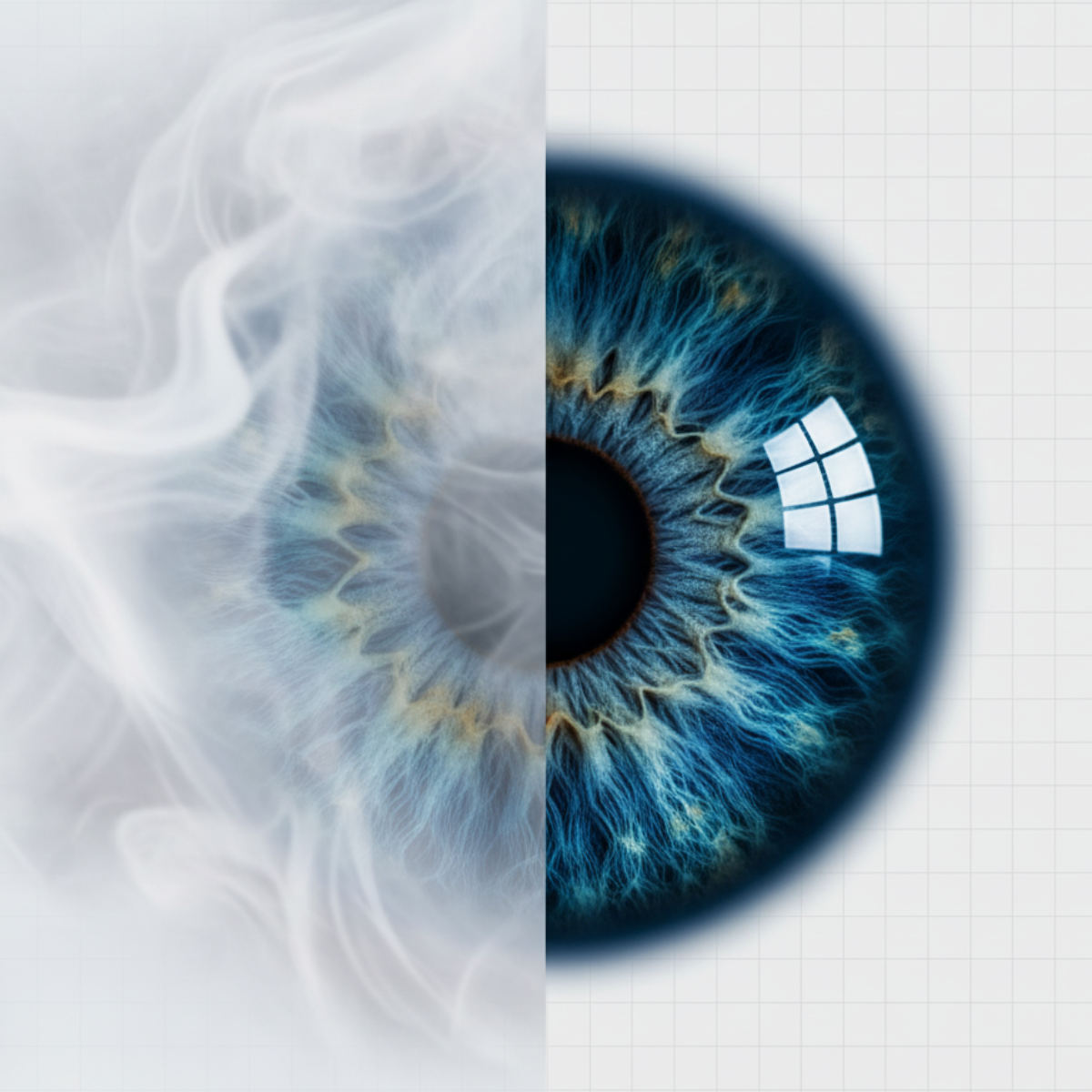 Ilustração de dificuldade de visão